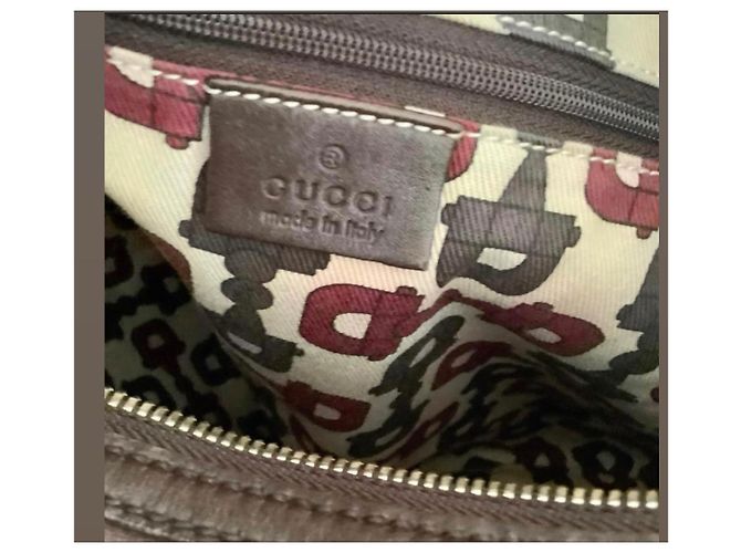 Gucci in pelle incisa Marrone scuro - vista 7
