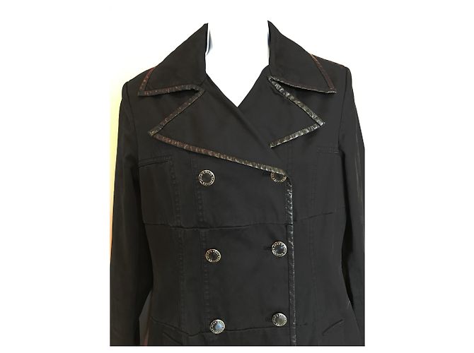 Jean Paul Gaultier Gabardina negra Jean-Paul Gaultier Negro - vista 6