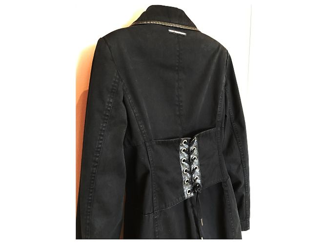 Jean Paul Gaultier Gabardina negra Jean-Paul Gaultier Negro - vista 7