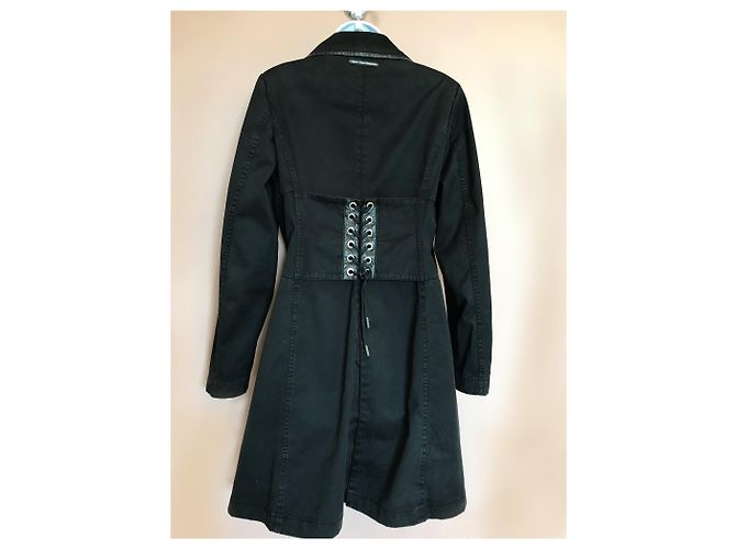Jean Paul Gaultier Gabardina negra Jean-Paul Gaultier Negro - vista 8