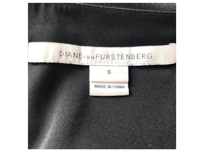 Blusa Diane Von Furstenberg in seta nera con strass Nero - vista 6