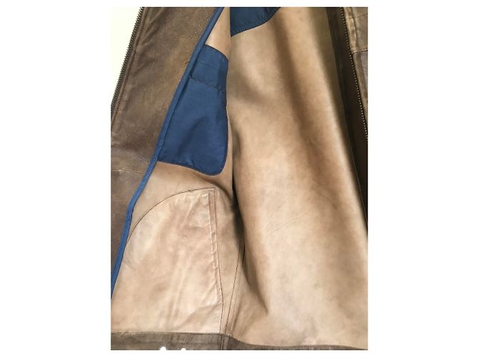 Autre Marque Chevignon braune Lederjacke - Ansicht 11