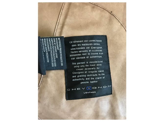 Autre Marque Chevignon braune Lederjacke - Ansicht 2