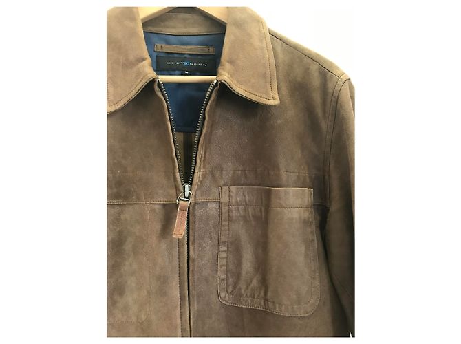 Autre Marque Chevignon braune Lederjacke - Ansicht 8