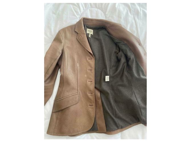 Hermès Chaqueta de gamuza Marrón oscuro - vista 3