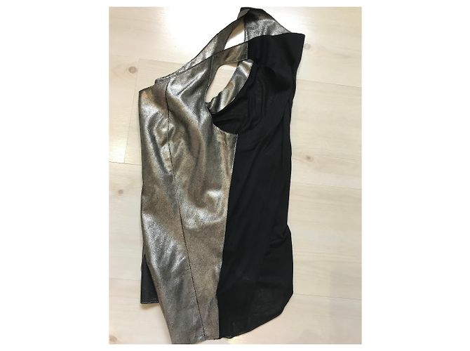 Karl Lagerfeld Leder Tanktop Silber - Ansicht 4