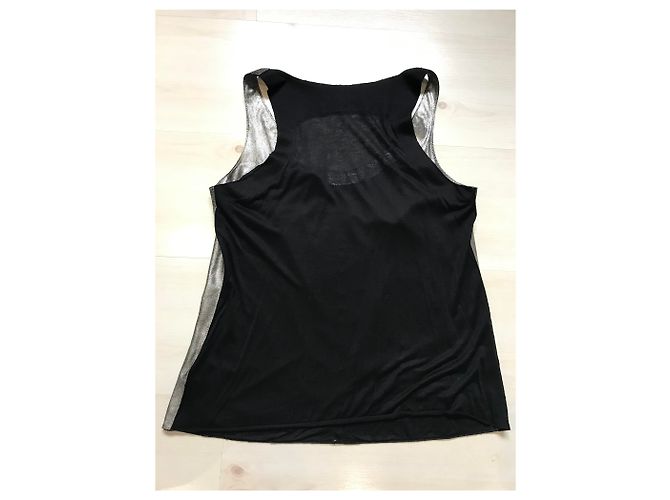 Karl Lagerfeld Leder Tanktop Silber - Ansicht 7
