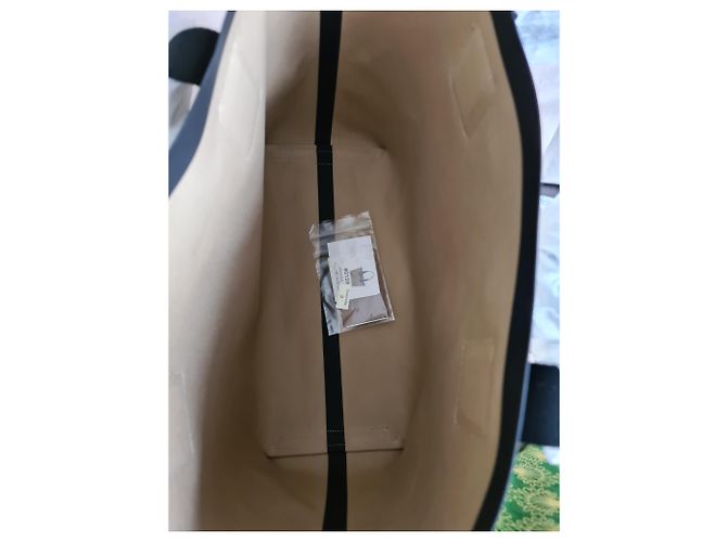 BURBERRY Austen Einkaufstasche aus Leinen mit Karomuster Beige - Ansicht 8