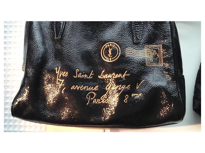 Borsa a mano Yves Saint Laurent Y Mail Nera Vernice Nero - vista 3