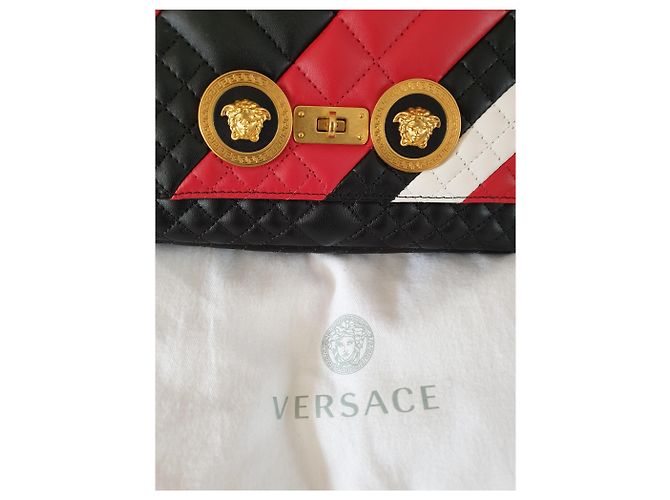 Versace Farbblock in gestepptem Symbol in Nappaleder - Ansicht 2