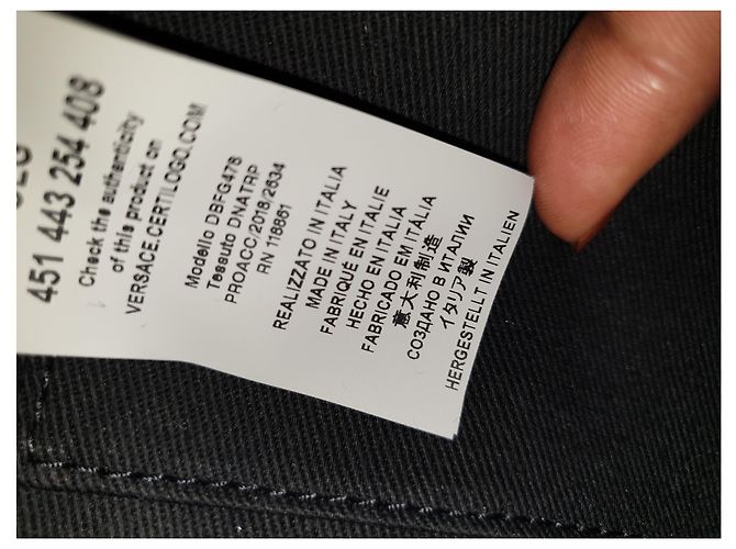 Versace Farbblock in gestepptem Symbol in Nappaleder - Ansicht 3
