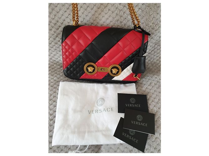 Versace Farbblock in gestepptem Symbol in Nappaleder - Ansicht 4