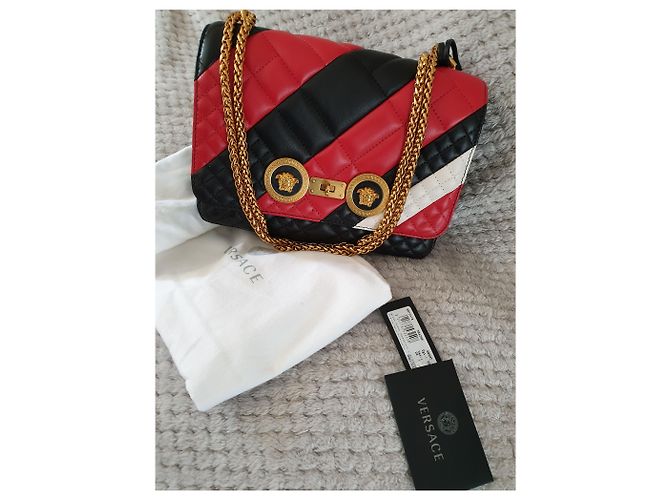 Versace Farbblock in gestepptem Symbol in Nappaleder - Ansicht 9