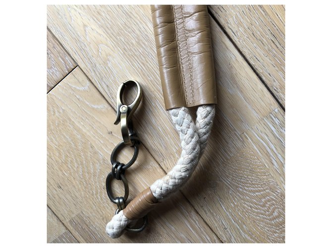 By Malene Birger cintura in cotone con catena e macramè Beige - vista 2