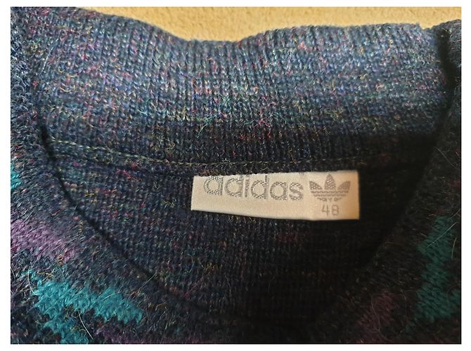 Adidas Pullover blau aus Wolle und Acryl M - Ansicht 6
