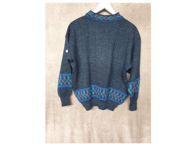 Adidas Pullover blau aus Wolle und Acryl M - Ansicht 8