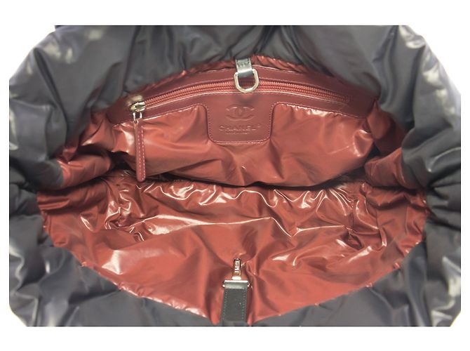 CHANEL Coco Cocoon PM Tote Bag in nylon borsetta in pelle nera Nero - vista 10