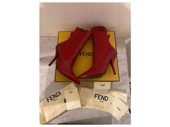 Botas Fendi rojo / Burdeos Roja - vista 2