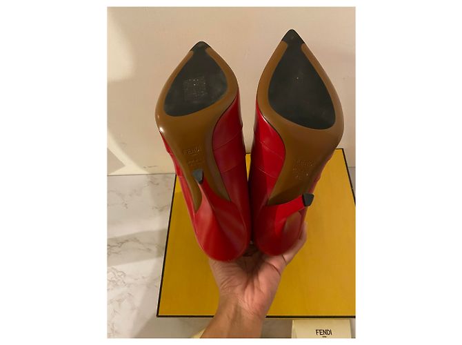 Botas Fendi rojo / Burdeos Roja - vista 4