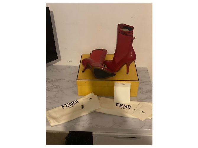 Botas Fendi rojo / Burdeos Roja - vista 5