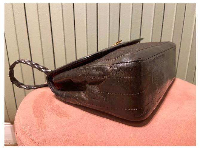 Borsa Chanel circa 1960 di Coco Marrone scuro - vista 3