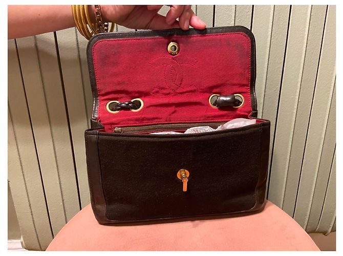 Borsa Chanel circa 1960 di Coco Marrone scuro - vista 5
