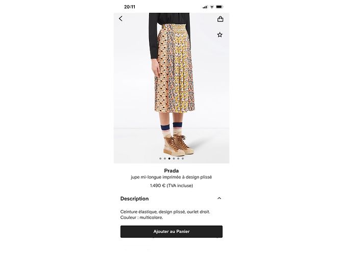 Prada Plissee Midirock - Ansicht 3