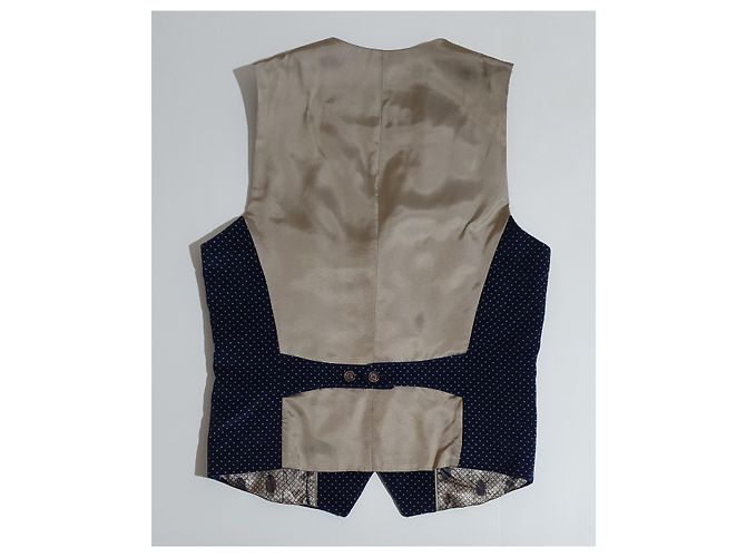 Giacca Blazer Ted Baker Blu in Cotone e Lana - vista 2