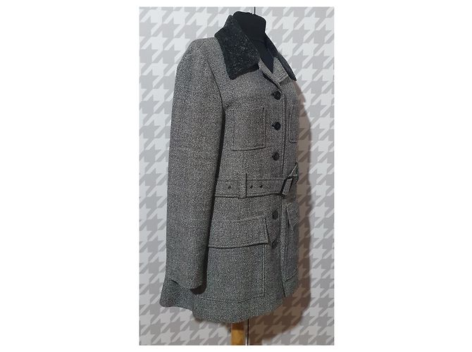 Kenzo Jungle grey wool coat - view 2