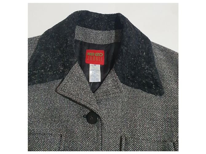 Kenzo Jungle grey wool coat - view 5