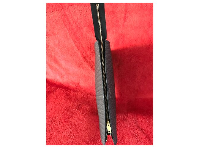 SAINT LAURENT PARIS Pochette / trousse classica in toile con monogramma Marrone - vista 6