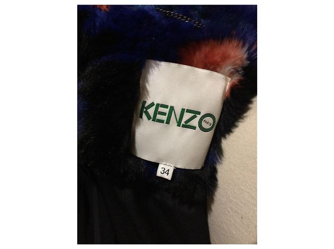 Kenzo Coat Multicolour Acrylic Size 36 Multiple colors - view 5