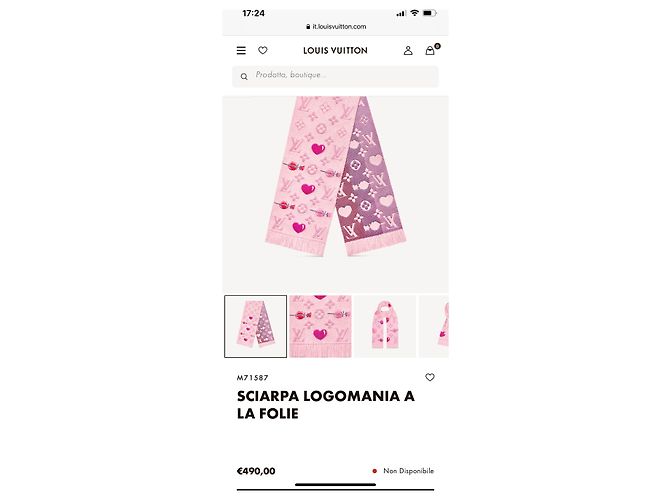 Louis Vuitton SCIARPA LOGOMANIA A LA FOLIE Rosa - vista 11