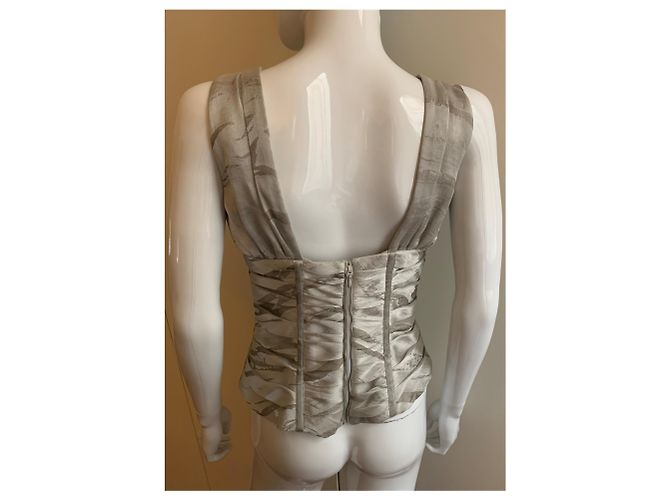 Armani Bustier de organza gris claro - vista 10