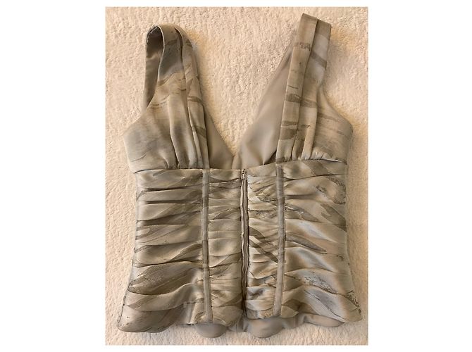 Armani Bustier de organza gris claro - vista 2