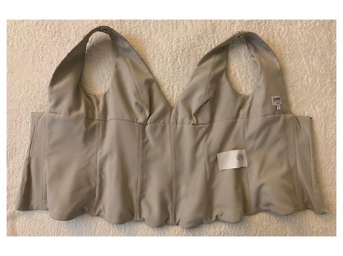 Armani Bustier de organza gris claro - vista 3