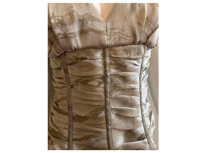 Armani Bustier de organza gris claro - vista 9