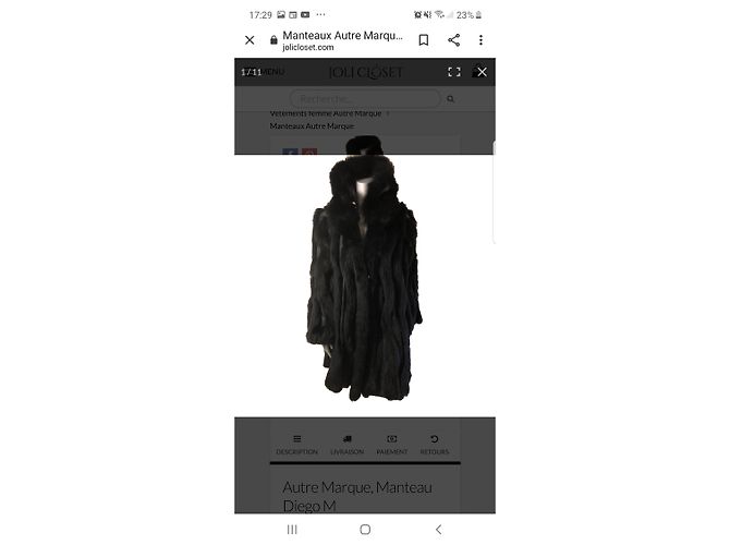 Autre Marque Abrigo reversible de piel negro Diego M - vista 2