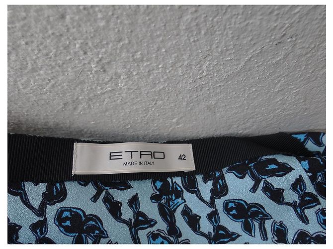 Etro Seidenrock Blau Multicolore Mehrfarben - Ansicht 9