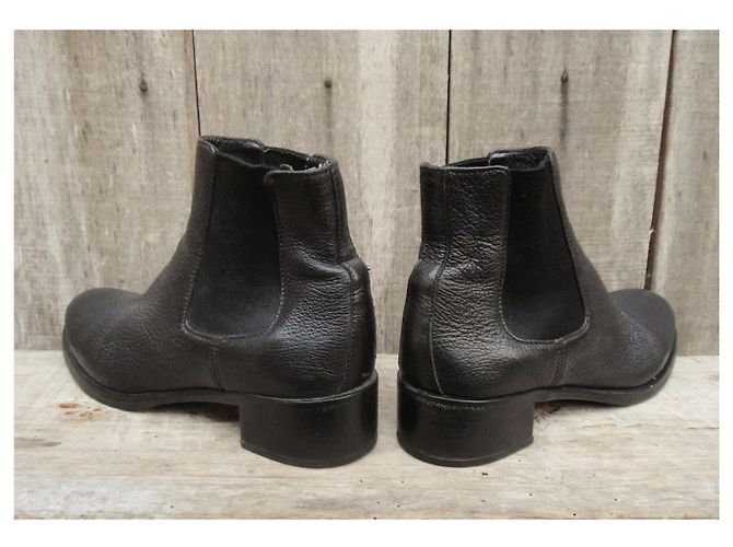 Botas Chelsea Prada de piel granulada negra 36.5 Negro - vista 4