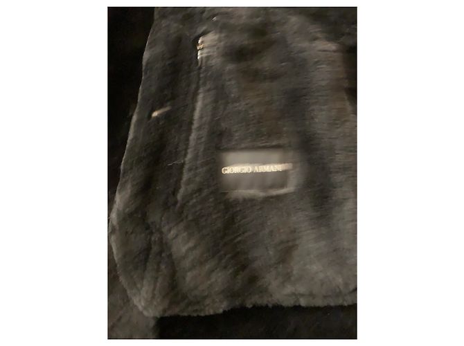 Giorgio Armani Sheraling Pelzmantel von Black Lamb - Ansicht 4