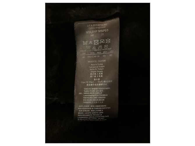 Giorgio Armani Sheraling Pelzmantel von Black Lamb - Ansicht 6
