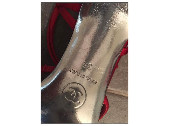 Cambon Chanel Sandali abito vintage Rosso - vista 10