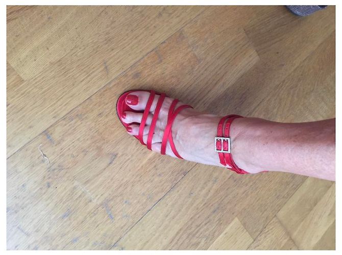 Cambon Chanel Sandali abito vintage Rosso - vista 2