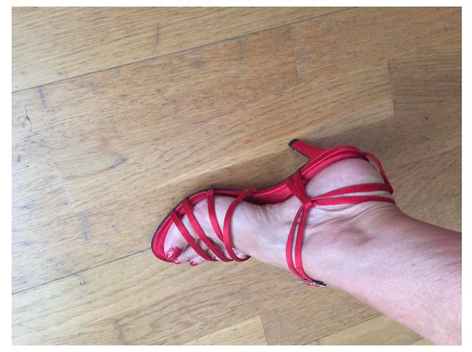 Cambon Chanel Sandali abito vintage Rosso - vista 4