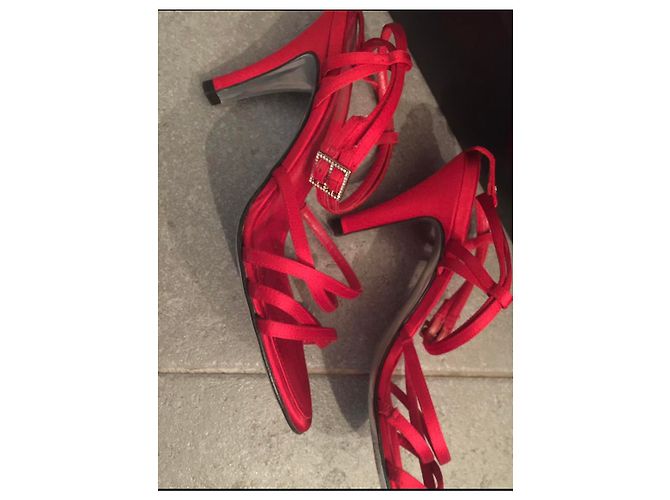 Cambon Chanel Sandali abito vintage Rosso - vista 7