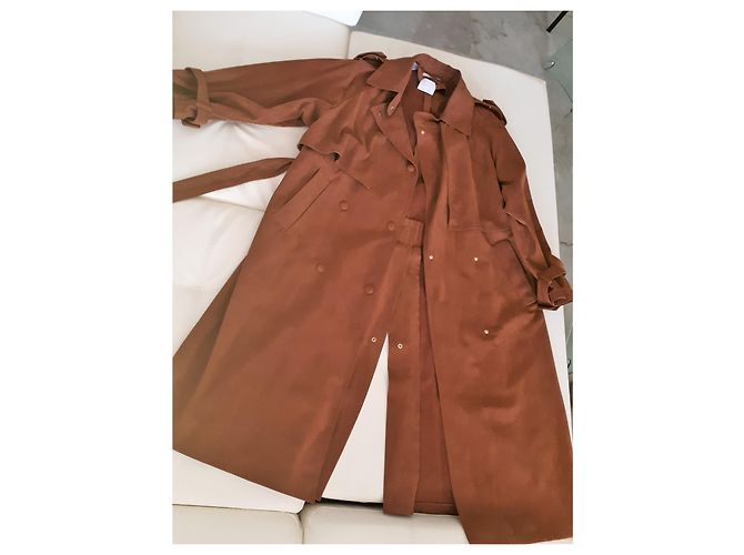 Stella Mc Cartney Cappotto Stella McCartney in camoscio caramello - vista 3