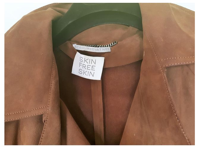 Stella Mc Cartney Cappotto Stella McCartney in camoscio caramello - vista 4