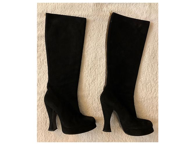Botas Marni de ante negro - vista 2