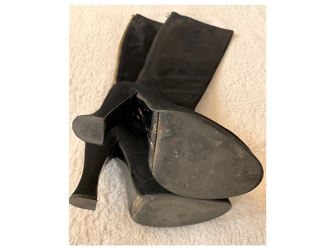 Botas Marni de ante negro - vista 4